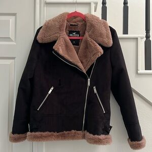 Hollister Faux Suede and Fur Jacket